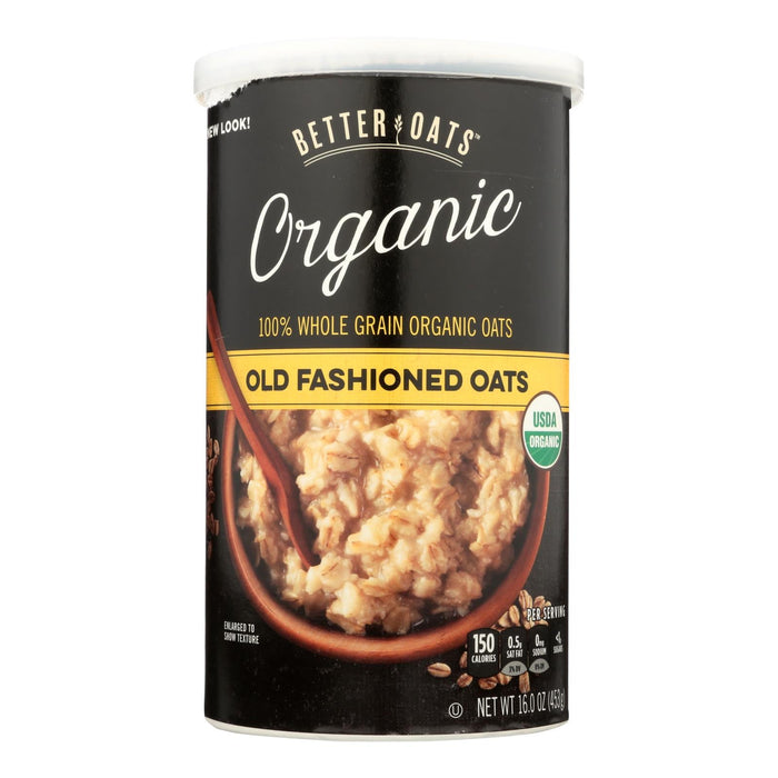 Better Oats Organic Old Fashioned Oatmeal - 16 Oz. (Pack of 12)