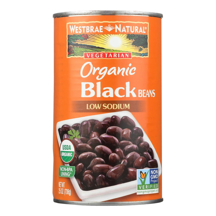 Westbrae Foods Organic Black Beans - 25 Oz. - Case of 12
