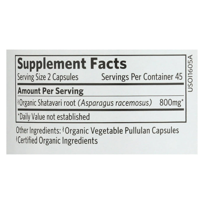 Organic India Shatavari Supplement, 90 Vegetarian Capsules