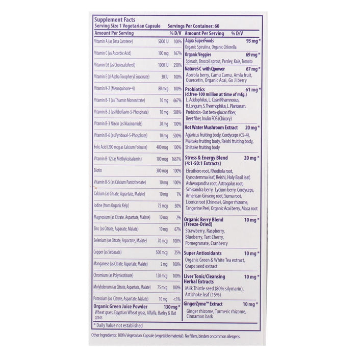 Paradise Herbs Orac-Energy Multi Vcaps: Iron-Free Heart Health Support (60 Ct.)