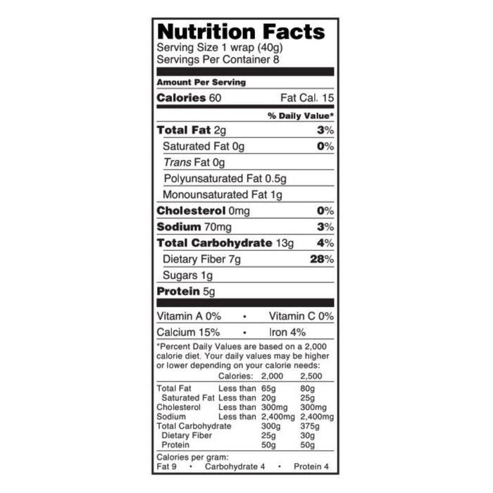 Tumaro's Carb Wise Ancient Grain Wraps, 8-Inch, 48 Count