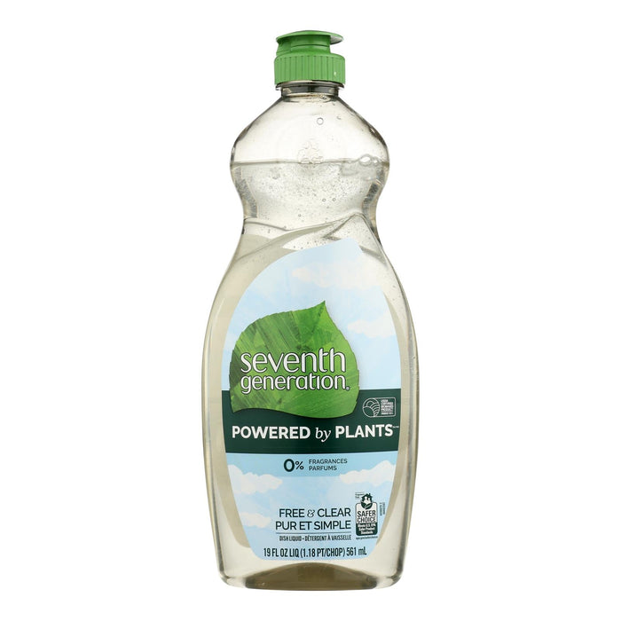 Seventh Generation Free & Clear Dish Liquid (6 Pack, 19 Fl Oz Each)