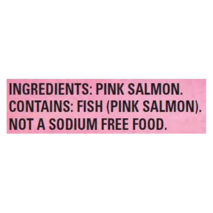 Unsalted Sea Wild Pink Salmon - 7.5 Ounce - Pack of 12