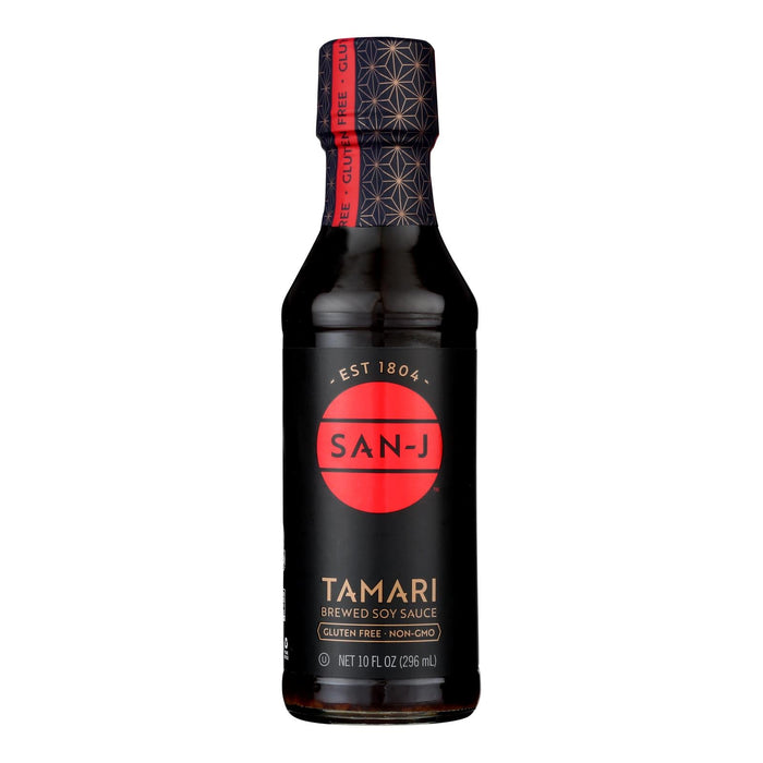 San-J Premium Tamari Gluten-Free Soy Sauce, Pack of 6 - 10 Fl Oz Bottles