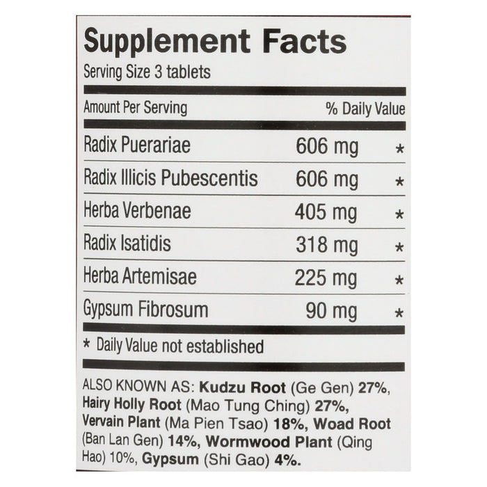 Dr. Shen's Zong Gan Ling Severe Flu Relief (Pack of 90 Tablets)