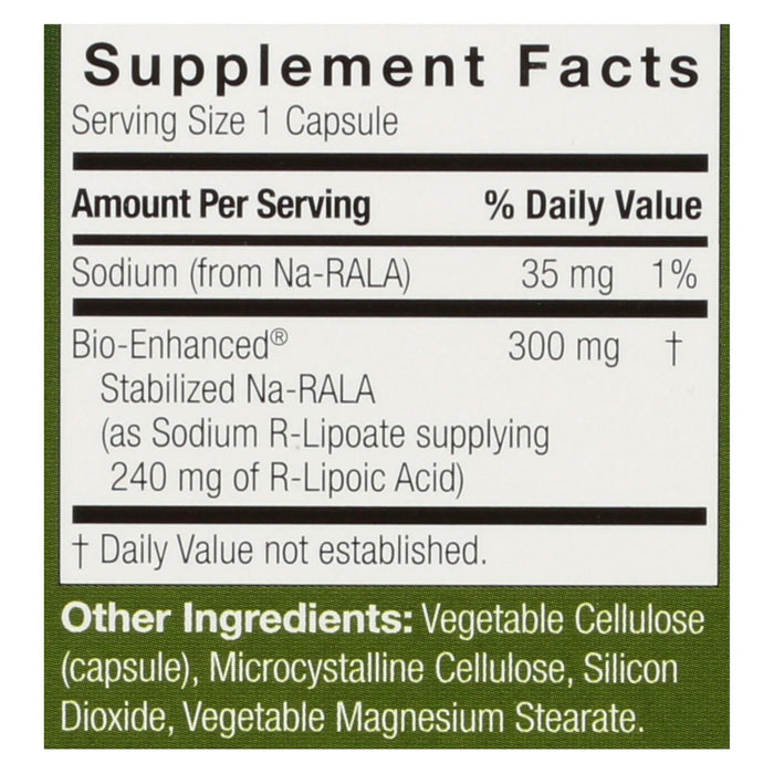Genceutic Naturals R-Lipoic Acid Plus (60 Vcaps - 300mg)