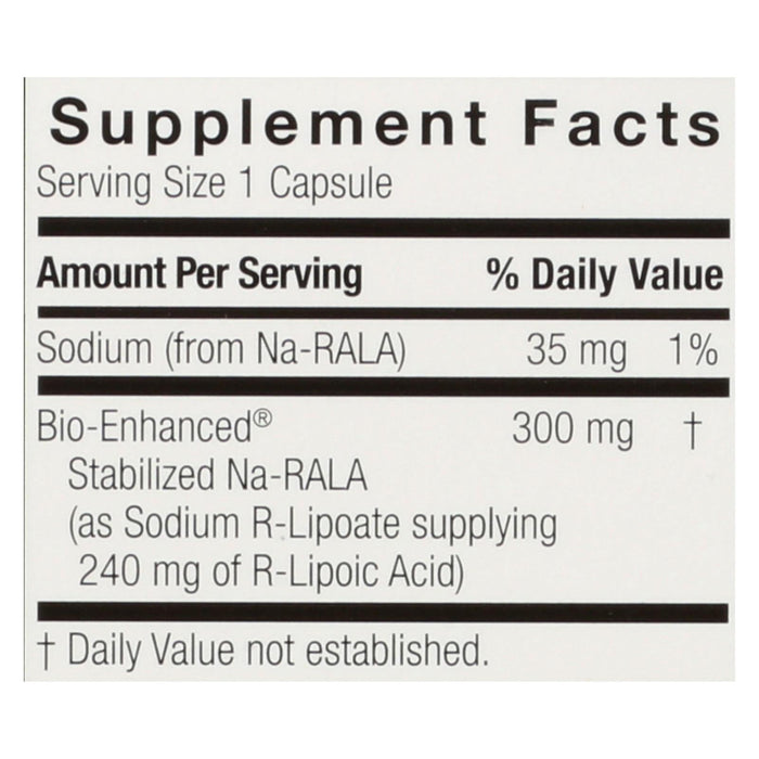 Genceutic Naturals R-Lipoic Acid Plus (60 Vcaps - 300mg)