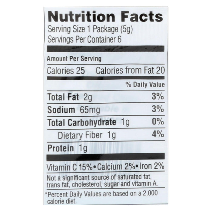 Gimme Organic Roasted Seaweed Snack, Sea Salt - Pack of 8 - 6/.17 Oz.