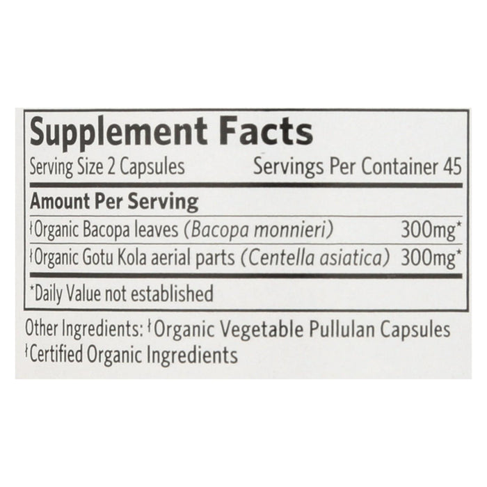 Organic India Memory & Mental Clarity Supplement (90 Vegetarian Capsules)