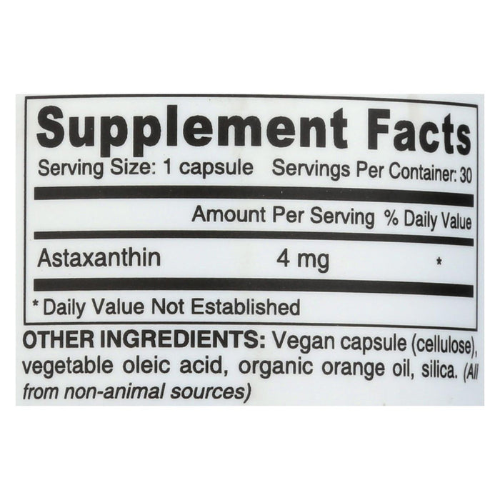 Deva Vegan Vitamins Astaxanthin Super Antioxidant 4mg, 30 Capsules