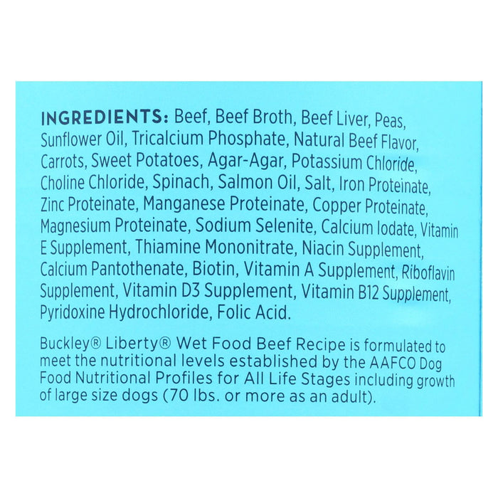 Buckley Liberty Wet Food Beef Variety Pack (Pack of 12) - 12.5 Oz.