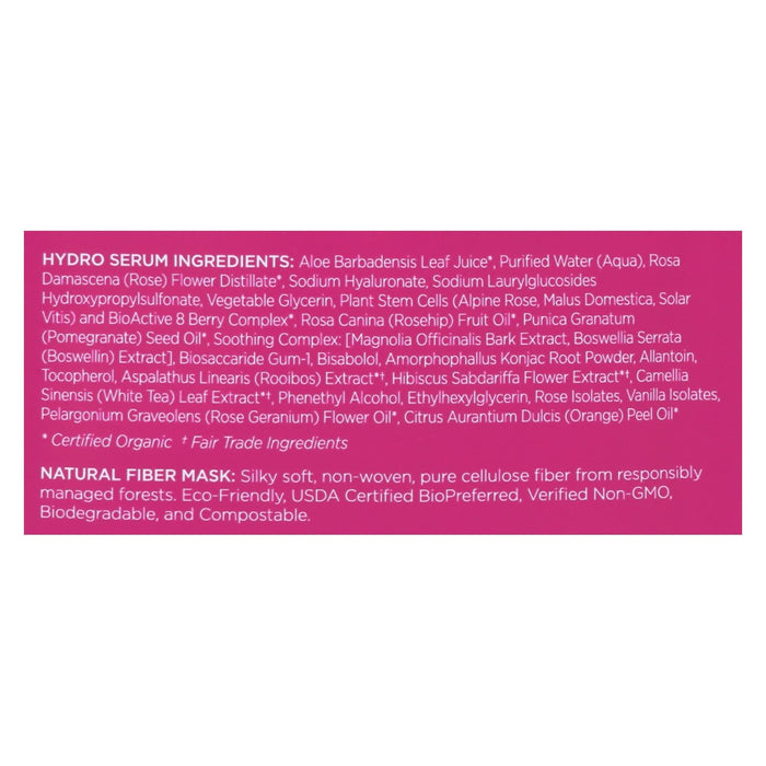 Andalou Naturals Instant Hydration Soothing Facial Mask - 1000 Roses (6 Pack, 0.6 Fl Oz)