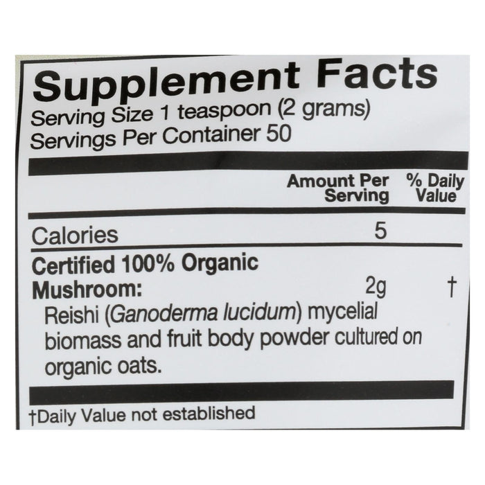 Om Mushroom Superfood Reishi Organic Mushroom Powder, 3.5 Ounce