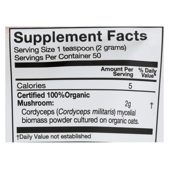 Om Mushroom Superfood Organic Cordyceps Mushroom Powder, 3.5 Oz