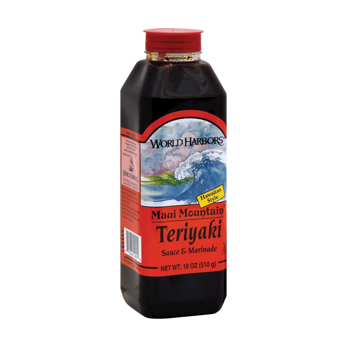 World Harbor Maui Mountain Teriyaki Marinade and Sauce - Pack of 6 (16 Fl Oz. Each)