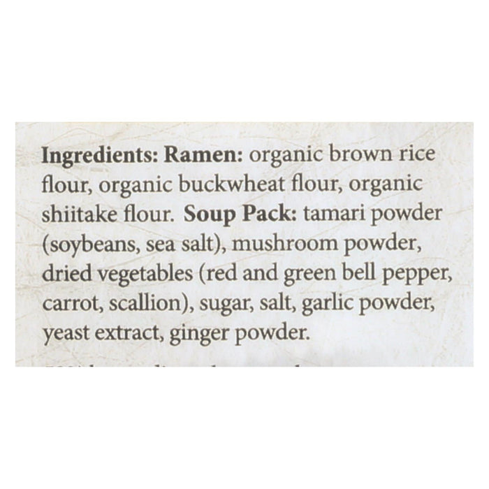 Lotus Foods Buckwheat Mushroom Brown Rice Ramen with Vegetable Soup 10 Pack - 2.8 Oz. Each