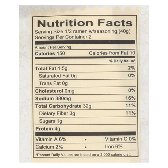 Lotus Foods Buckwheat Mushroom Brown Rice Ramen with Vegetable Soup 10 Pack - 2.8 Oz. Each