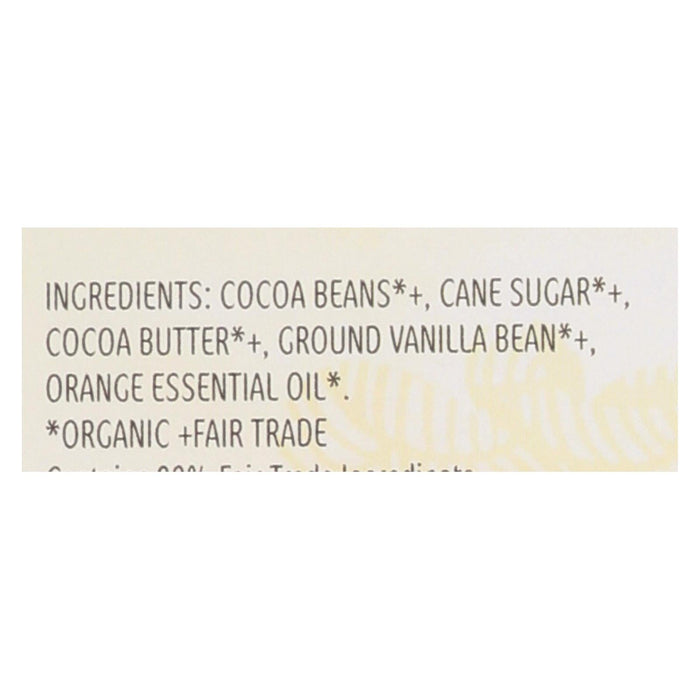 Organic Theo Chocolate Bar - Classic Dark (70% Cacao) with Orange - 3 Oz Bars (Pack of 12)