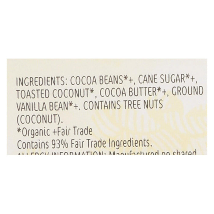 Organic Theo Dark Chocolate (Pack of 12) - 70% Cacao Coconut Bars, 3 Oz Each