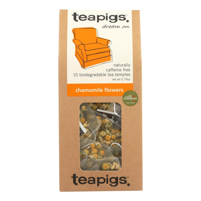 Teapigs Calming Chamomile Flower Tea (Pack of 6 - 15 Count)