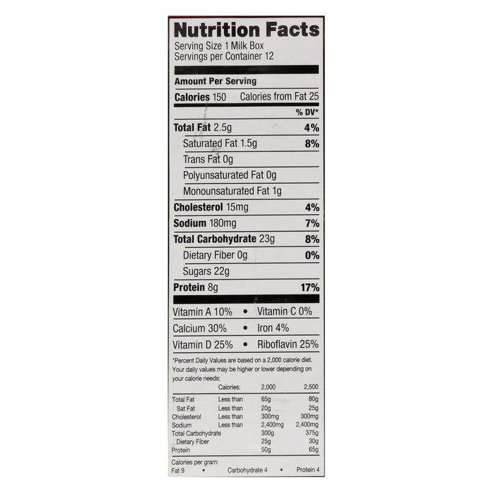 Horizon Lowfat Chocolate Milk - Pack of 12 - 8 Fl. Oz. Each