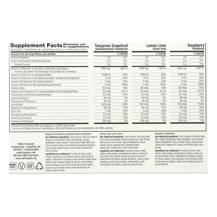 Ener-C Variety Pack: Refreshing Vitamins with Immune Support (Pack of 30 - 1000mg)