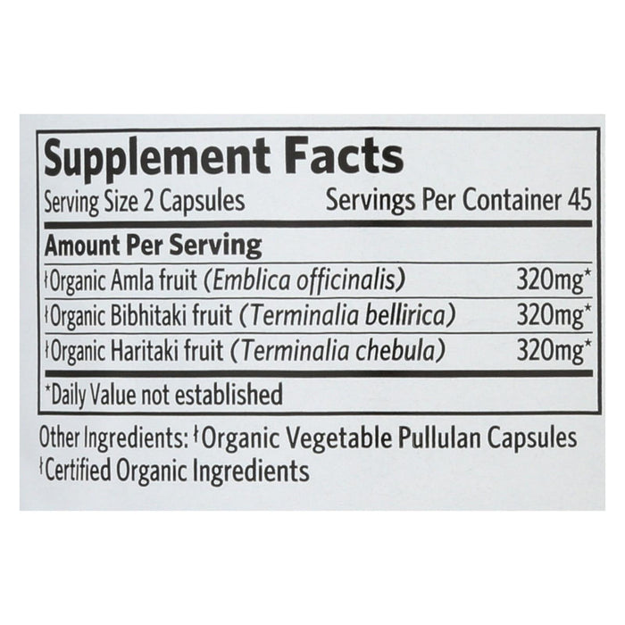 Organic India Triphala Supplement - 90 Vcaps