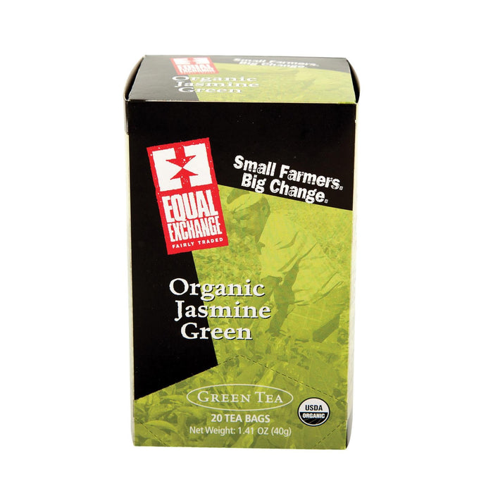 Equal Exchange Organic Jasmine Green Tea 20 Tea Bags, Pack of 6
