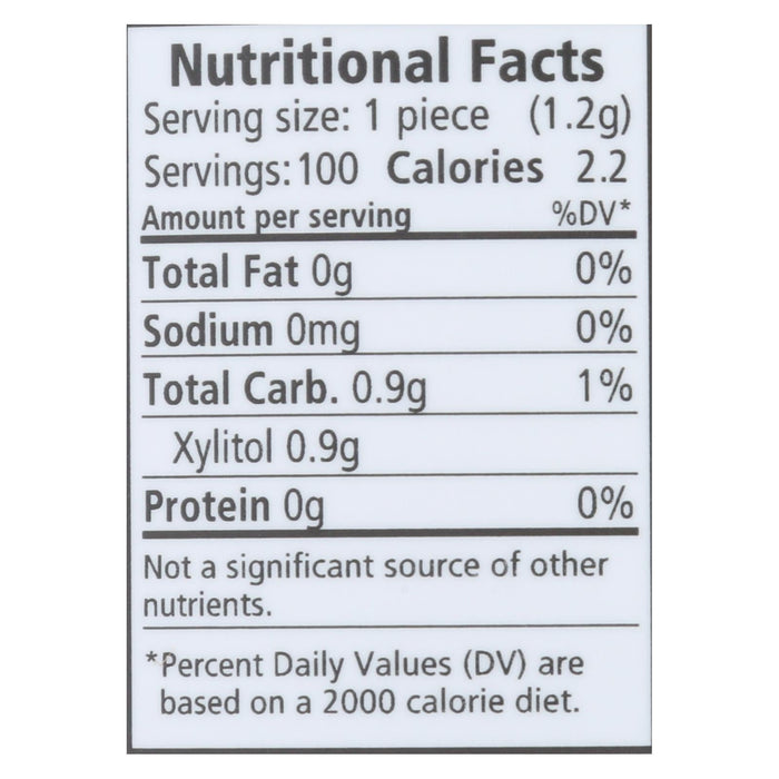 Spry Xylitol Peppermint Chewing Gum, Pack of 100