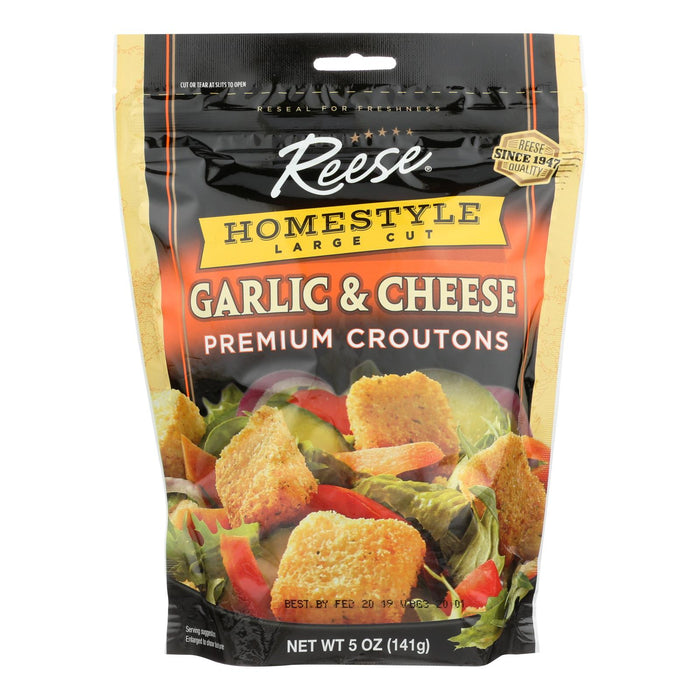 Reese's Flavorful Garlic & Cheese Croutons for Salads, Soups & More (12 x 5 Oz.)