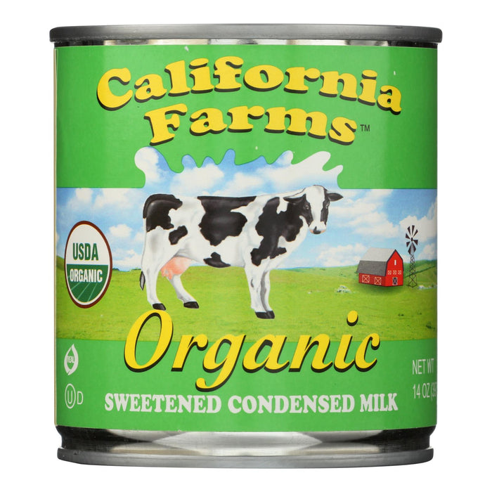 California Farms Organic Sweetened Condensed Milk - 14 Oz Can - Case of 24