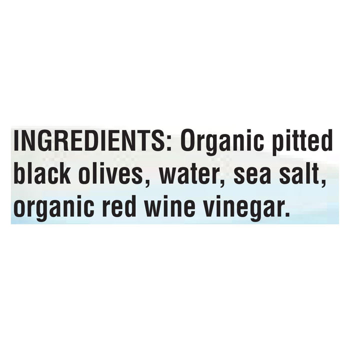 Mediterranean Organic Pitted Ripe Black Olives - 8.1 oz Pack of 12