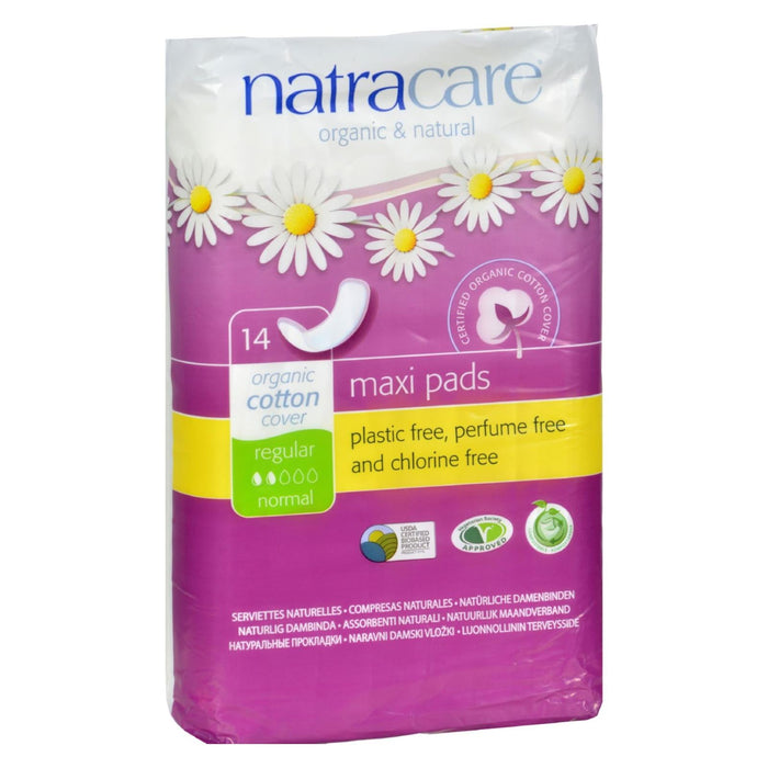 Natracare Regular Maxi Pads for Enhanced Protection (Pack of 14)