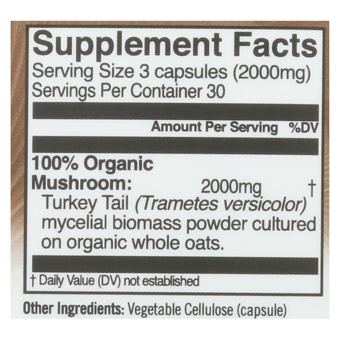 Om Mushroom Superfood Turkey Tail Mushroom Capsules, 90 Count