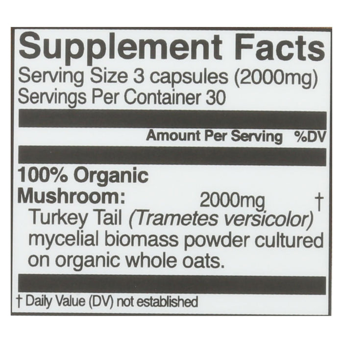 Om Mushroom Superfood Turkey Tail Mushroom Capsules, 90 Count