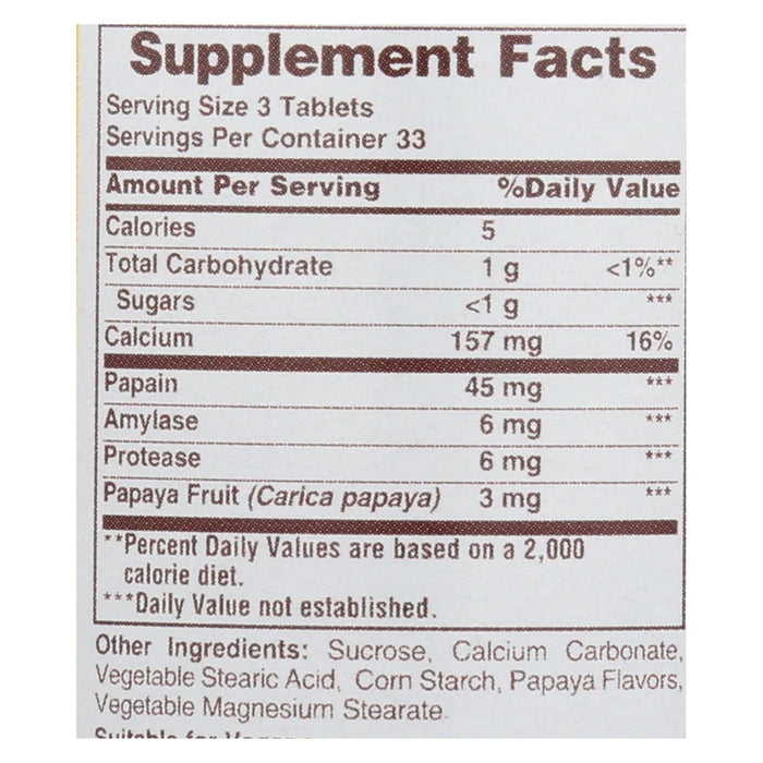 American Health Original Papaya Enzyme Tablets