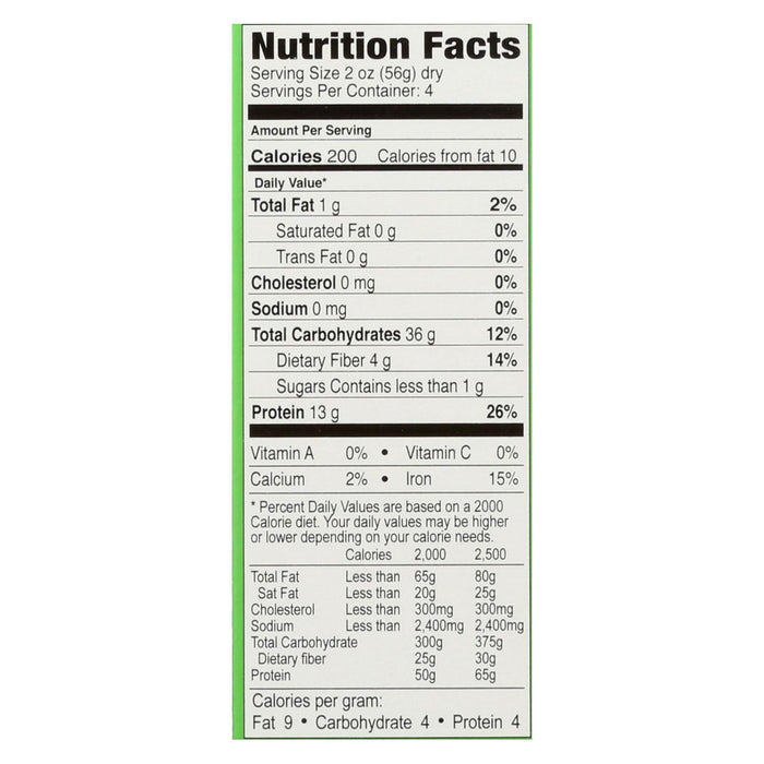 Explore Cuisine Organic Green Lentil Penne (Pack of 6 - 8 Oz.)