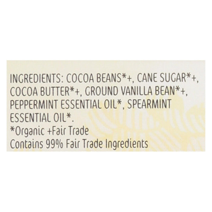 Organic Theo Chocolate Bar - Classic Dark (70% Cacao) Mint - 3 Oz Bars (Pack of 12)