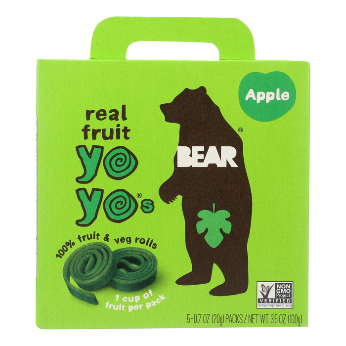 Bear Real Fruit Yoyo Snack: Apple, 3.5 Oz. Pack of 6