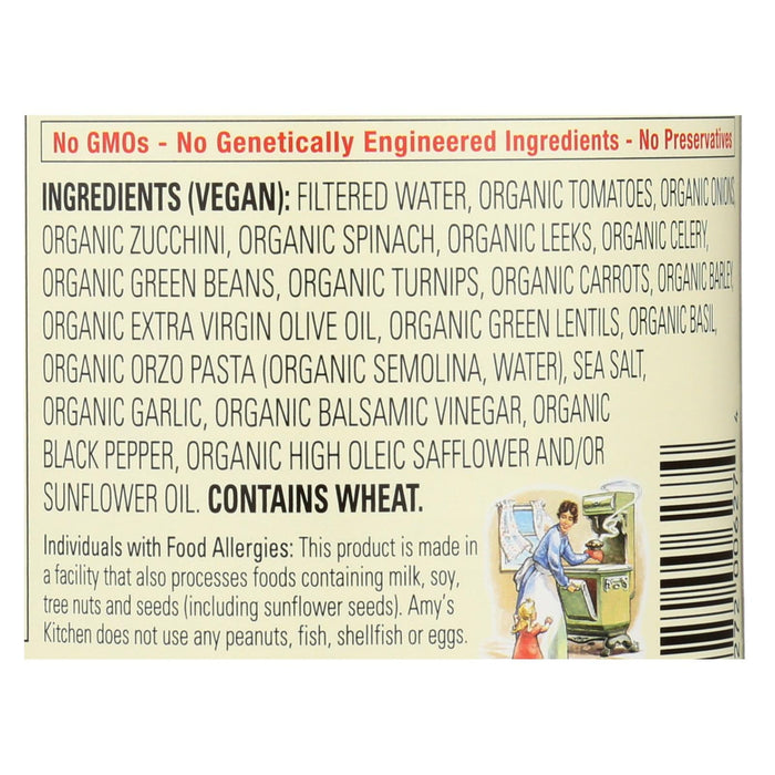 Amy's Organic Hearty Vegetable Minestrone Soup, 14.1 Oz. (Pack of 12)