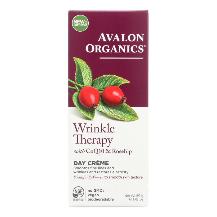 Avalon Organics CoQ10 Repairing Wrinkle Defense Cream with SPF 15 (1.75 Oz.)
