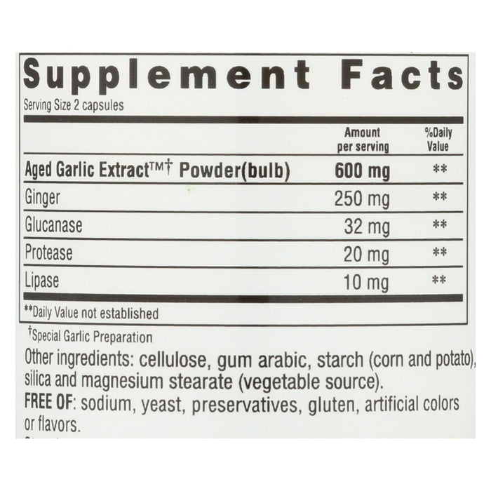 Kyolic Aged Garlic Extract - Candida Cleanse and Digestion Support - 100 Vegetarian Capsules