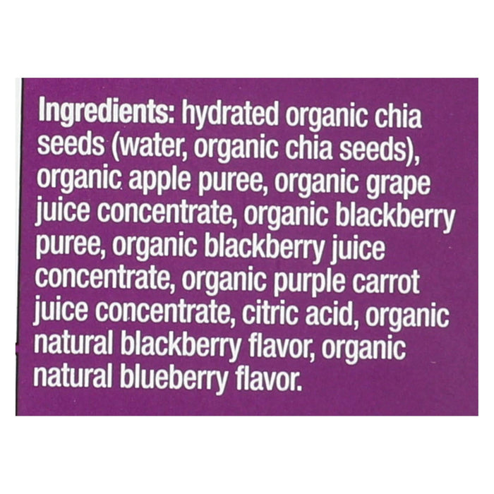 Mamma Chia Squeeze Vitality Snack, Blackberry Bliss - 3.5 Oz. Pack of 16