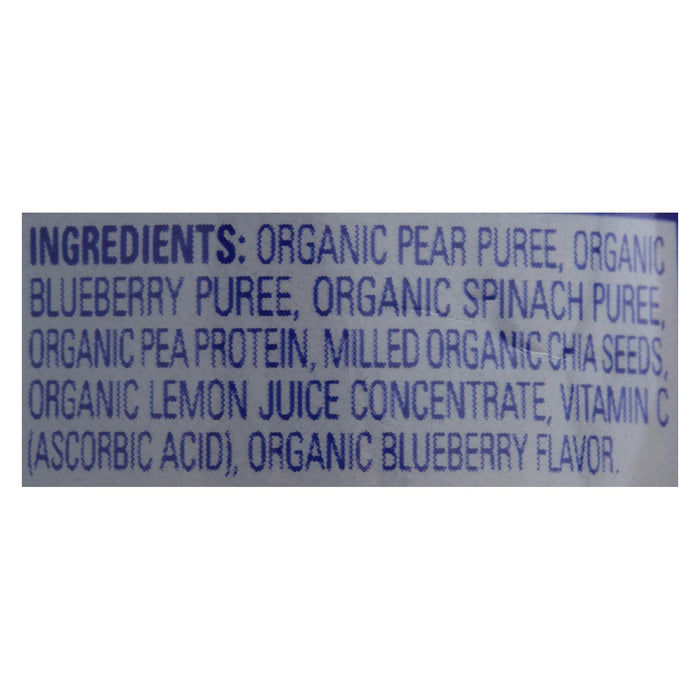 Happy Tot Organic Fiber & Protein Toddler Food - Stage 4 - Pear, Blueberry & Spinach - 16 Pack - 4 Oz