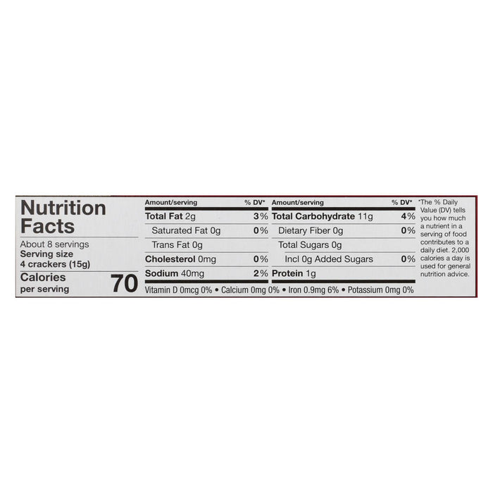 Toasted Sesame Water Crackers, 12 Pack (4.4 Oz.) Each