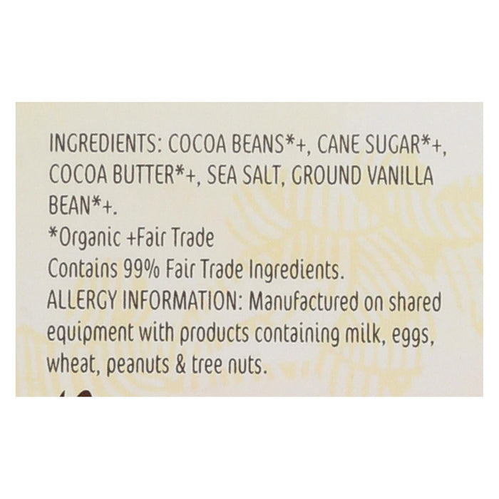 Organic Theo Dark Chocolate Bar (70% Cacao) with Sea Salt - 3 Oz Bars (Pack of 12)