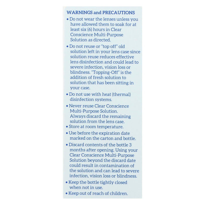 Clear Conscience Multi-Purpose Travel Size Contact Lens Solution