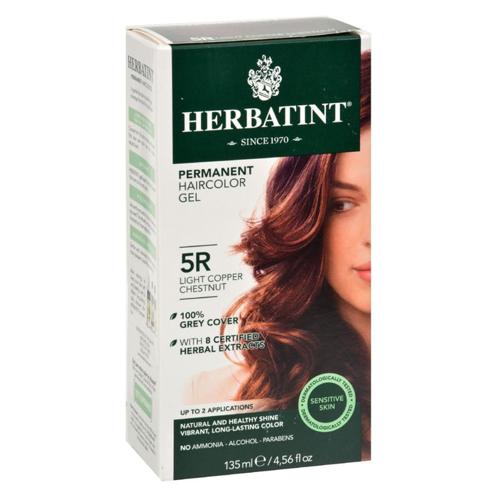 Herbatint Light Copper Chestnut 5R Permanent Herbal Haircolour Gel - 135ml