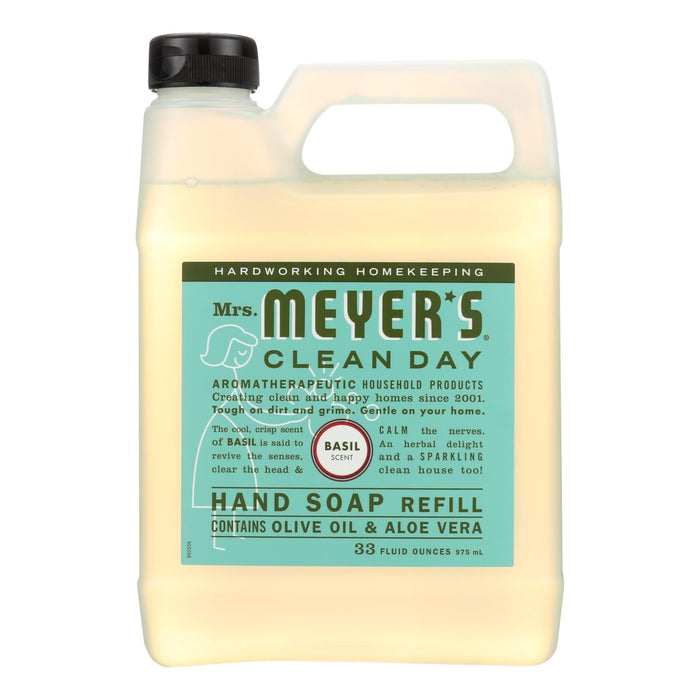 Mrs. Meyer's Clean Day Basil Liquid Hand Soap Refill, 6-Pack (33 Fl Oz Per Bottle)