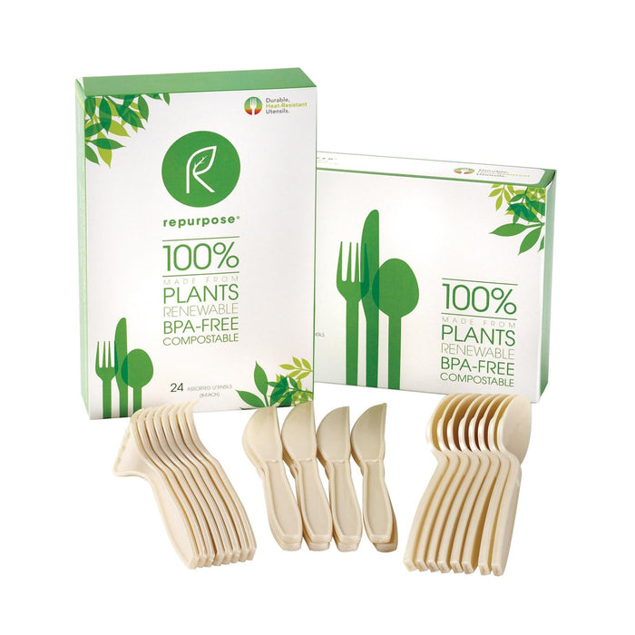 Repurpose Plant-Based High-Heat Utensils Set (Case of 20, 24-Count)